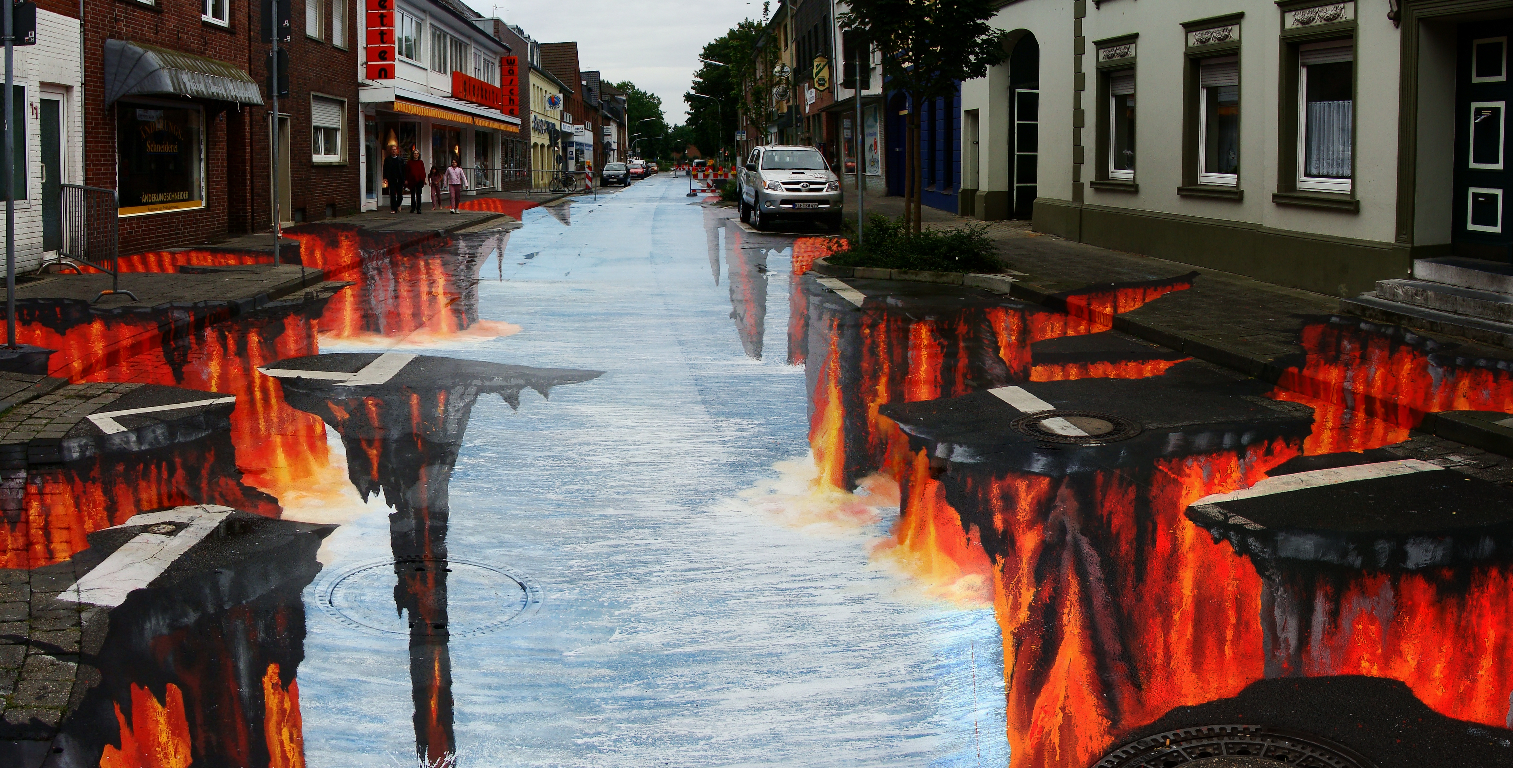 Strassenmalerei 3d Tiger Strassenmalerei Kunst Amazing Stree