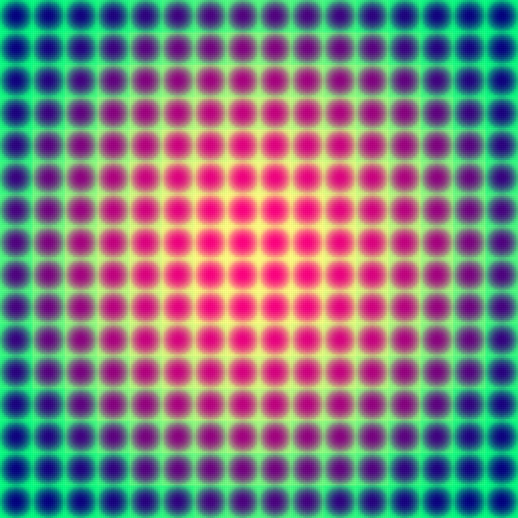 Grid Illusion with Tiles and Circles