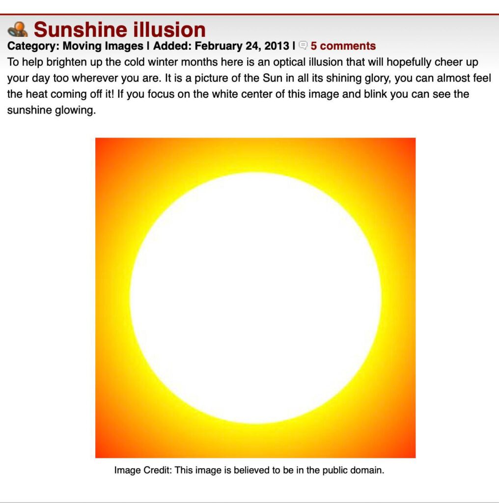 Sonnenschein-Illusion
